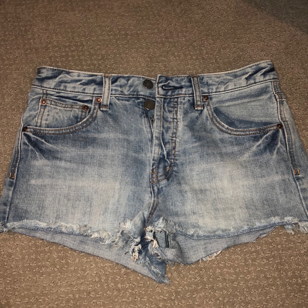 Free People hardly worn jean shorts